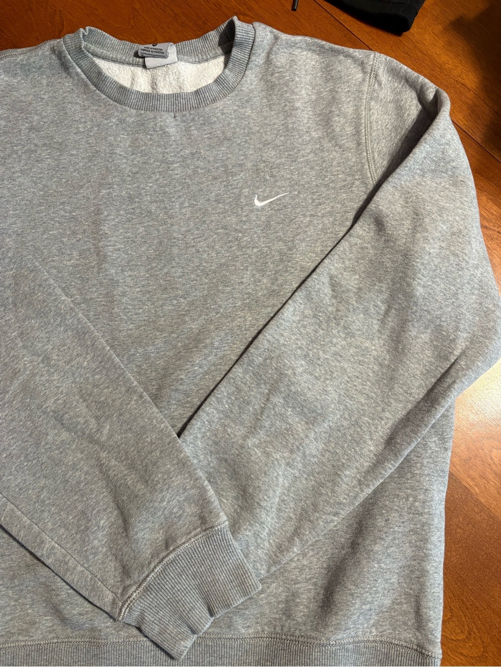 Nike Gray Crewneck Sweatshirt with White Swoosh Logo